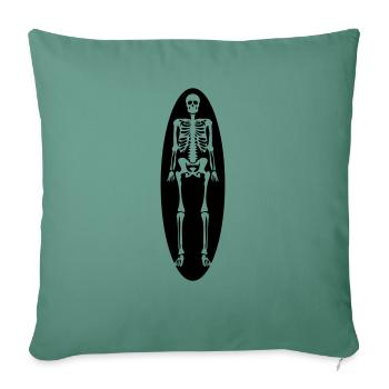 skull design 01 - Sofa pillowcase 17,3'' x 17,3'' (45 x 45 cm) - cypress green - Front