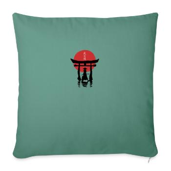 Bushido - La Voie des Samouraïs - Housse de coussin décorative 45 x 45 cm - vert sapin - Devant