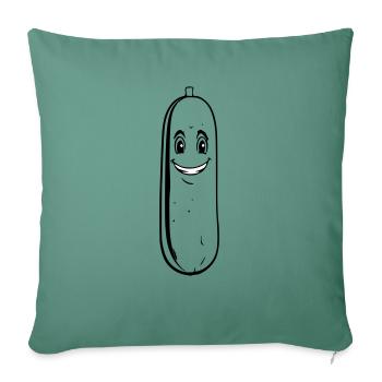 Cucumber Outline - Sofa pillowcase 17,3'' x 17,3'' (45 x 45 cm) - cypress green - Front