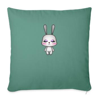 Rabbit is totally zen - Sofa pillowcase 17,3'' x 17,3'' (45 x 45 cm) - cypress green - Front