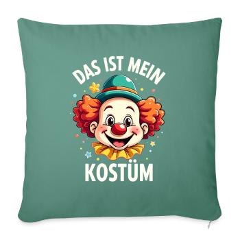 Déguisement de clown de carnaval Carnaval Carnaval - Housse de coussin décorative 45 x 45 cm - vert sapin - Devant