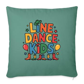 Danse en ligne Enfants Enfants Danse en ligne - Housse de coussin décorative 45 x 45 cm - vert sapin - Devant