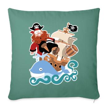 The pirate Barbarossa - Sofa pillowcase 17,3'' x 17,3'' (45 x 45 cm) - cypress green - Front