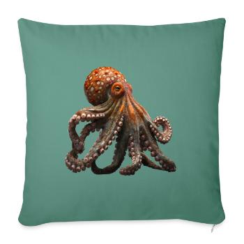 The octopus is a fascinating sea creature - Sofa pillowcase 17,3'' x 17,3'' (45 x 45 cm) - cypress green - Front