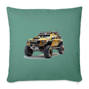 Off-road racing is a popular sport - Sofa pillowcase 17,3'' x 17,3'' (45 x 45 cm) - cypress green - Front
