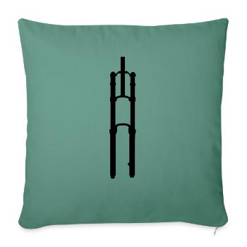 bike_einzelteil01 - Housse de coussin décorative 45 x 45 cm - vert sapin - Devant