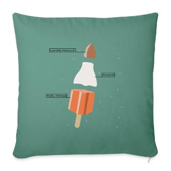 Rocket | , rocket, funny pictures - Sofa pillowcase 17,3'' x 17,3'' (45 x 45 cm) - cypress green - Front