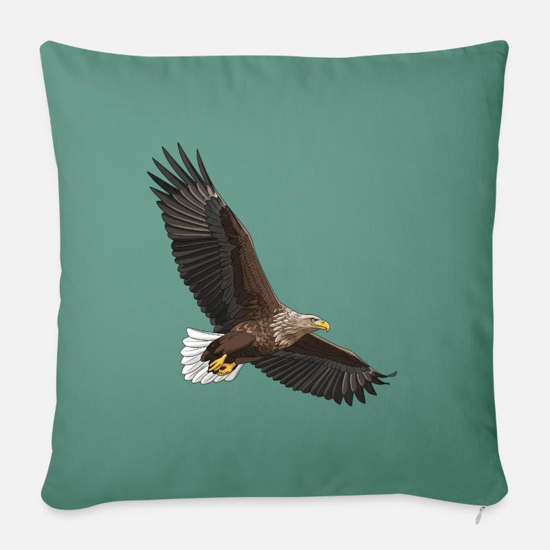 Seeadler Haliaeetus albicilla - Sofakissenbezug 45 x 45 cm - Tanngrün