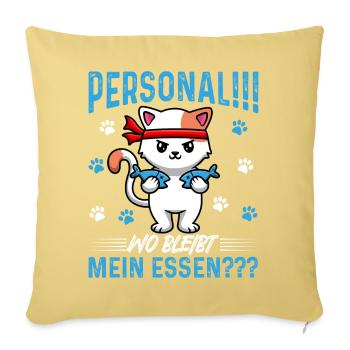 Staff!!! Where is my food??? - Sofa pillowcase 17,3'' x 17,3'' (45 x 45 cm) - washed yellow - Front