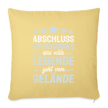Grundschule Geschafft 2026 Grundschule Abschied - Sofakissenbezug 45 x 45 cm - Hellgelb - Vorne