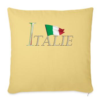 Élegant au Design Moderne avec le Drapeau Italien - Housse de coussin décorative 45 x 45 cm - jaune délavé - Devant