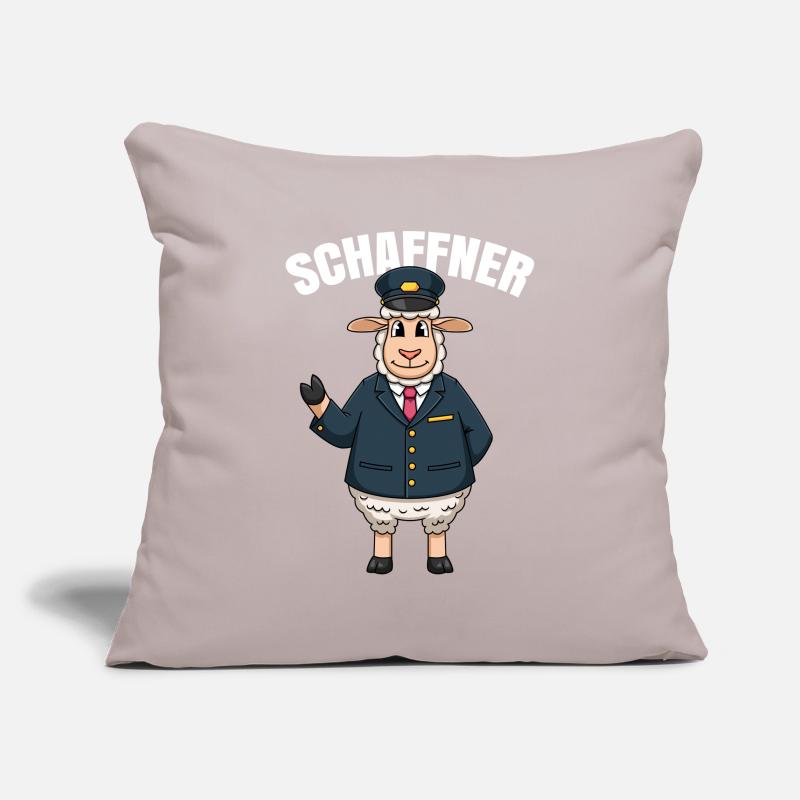 Sheep Rail Driver Controller Sheep Conductor Sofa pillowcase 17,3'' x 17,3'' (45 x 45 cm)
