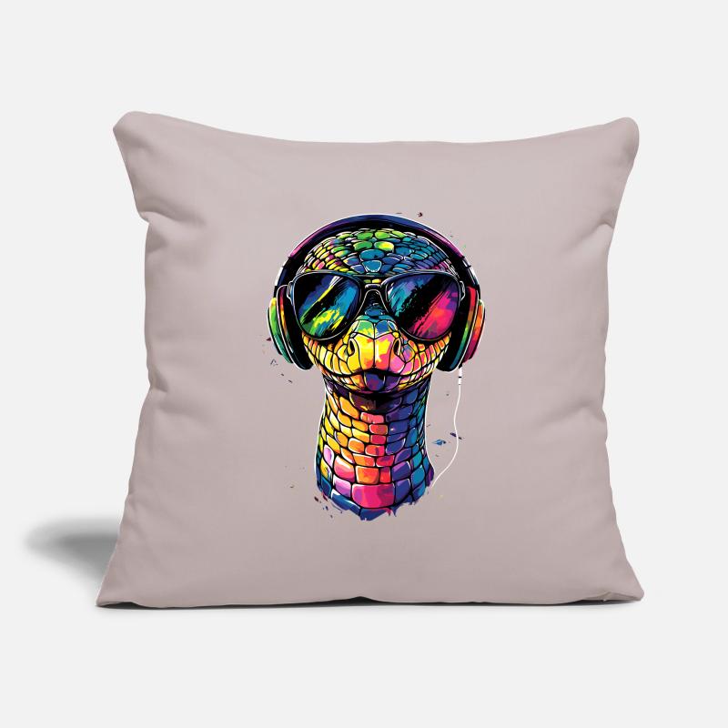 Schlange Python Kobra Klapperschlange Schlangen Sofakissenbezug 45 x 45 cm
