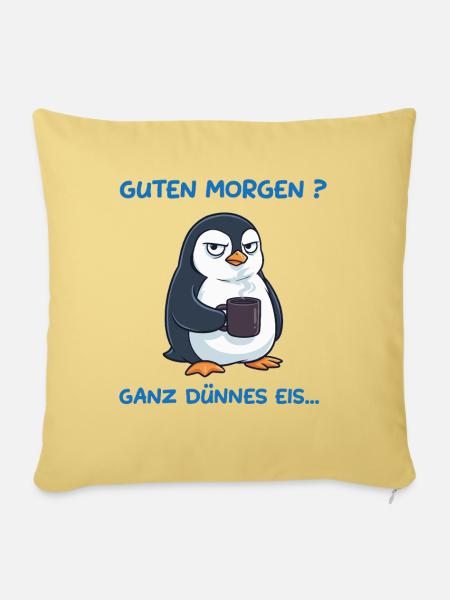 Dünnes Eis Mood - Sofakissenbezug 45 x 45 cm - Hellgelb