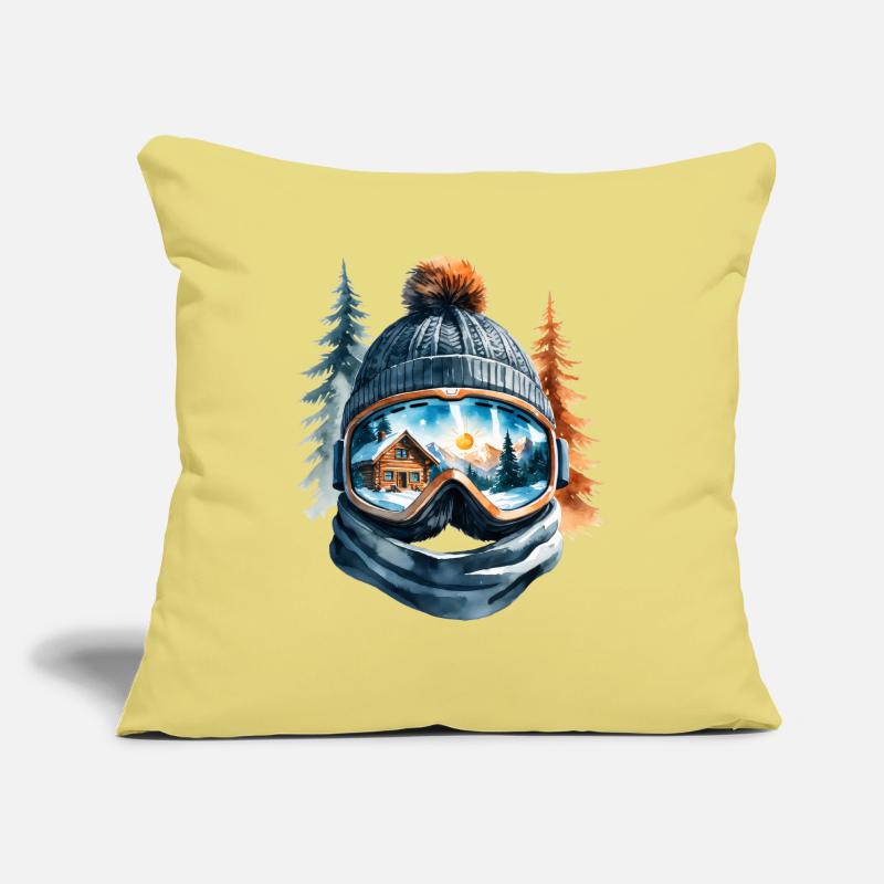 Winter Landscape Reflection Goggles Sofa pillowcase 17,3'' x 17,3'' (45 x 45 cm)