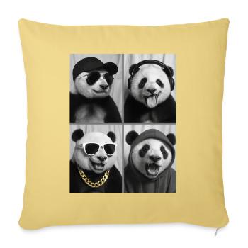 Panda - Sofakissenbezug 45 x 45 cm - Hellgelb - Vorne