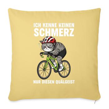 Vélo de route Vélo Vélo Sport Vélo VTT - Housse de coussin décorative 45 x 45 cm - jaune délavé - Devant