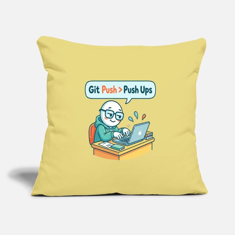 Git Push > Push Ups Sofa pillowcase 17,3'' x 17,3'' (45 x 45 cm)