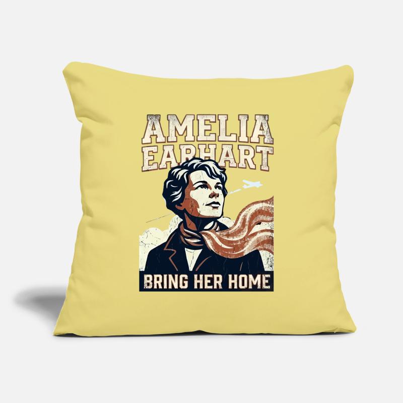 Amelia Earhart – Bring Her Home Sofa pillowcase 17,3'' x 17,3'' (45 x 45 cm)
