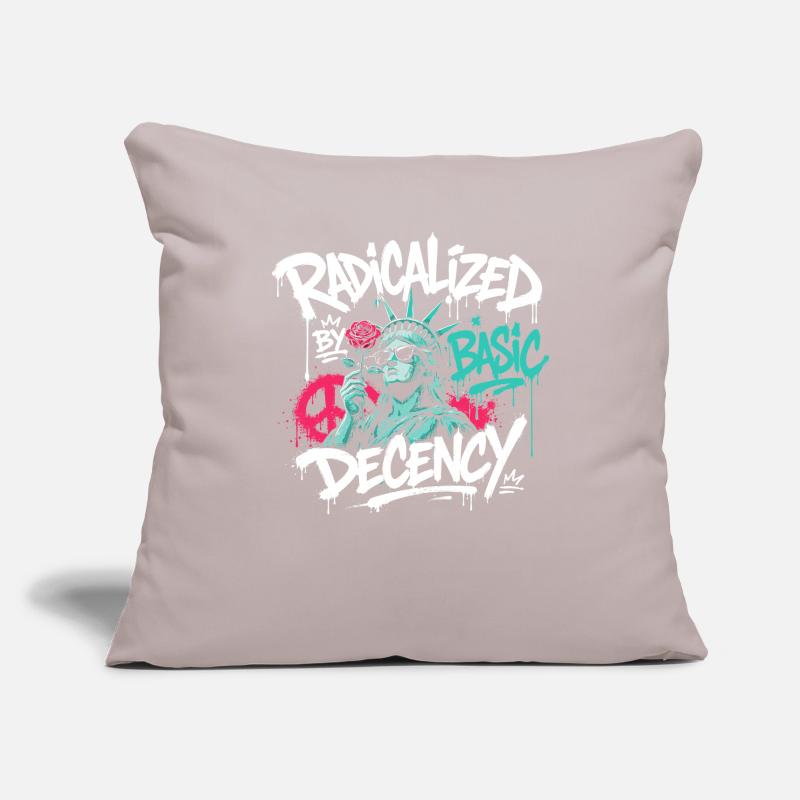Radikalisierte Basic Decency Graffiti Sofakissenbezug 45 x 45 cm