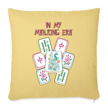In My Mahjong Era Mahjong Game Social Club - Sofa pillowcase 17,3'' x 17,3'' (45 x 45 cm) - washed yellow - Front