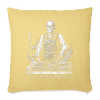 John Quincy Adams beim BBQ Grillen - Sofakissenbezug 45 x 45 cm - Hellgelb - Vorne
