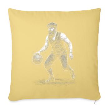 James A Basketballspieler Skizze - Sofakissenbezug 45 x 45 cm - Hellgelb - Vorne