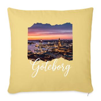 Göteborg Skyline Sonnenuntergang - Sofakissenbezug 45 x 45 cm - Hellgelb - Vorne
