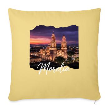Morelia Nachtlicht Skyline - Sofakissenbezug 45 x 45 cm - Hellgelb - Vorne