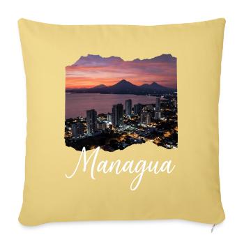 Managua Skyline Sonnenuntergang - Sofakissenbezug 45 x 45 cm - Hellgelb - Vorne