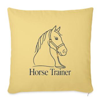 Horse Trainer Equestrian Minimal Identity Barn Lif - Sofa pillowcase 17,3'' x 17,3'' (45 x 45 cm) - washed yellow - Front