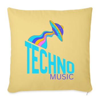 UFO Neon Techno Beam - Sofa pillowcase 17,3'' x 17,3'' (45 x 45 cm) - washed yellow - Front