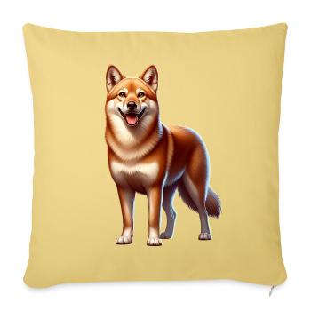 Australian wild dog - Sofa pillowcase 17,3'' x 17,3'' (45 x 45 cm) - washed yellow - Front