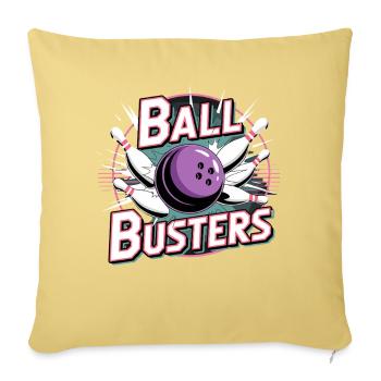Ball Busters Bowling Kugel Pins Und Kegelsport - Sofakissenbezug 45 x 45 cm - Hellgelb - Vorne
