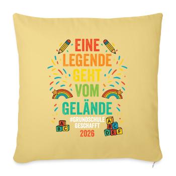 Eine Legende Geht Vom Gelände 2026 - Sofakissenbezug 45 x 45 cm - Hellgelb - Vorne
