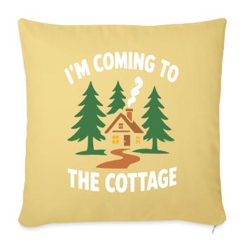 Ankunft in der Cottage Cozy Cabin - Sofakissenbezug 45 x 45 cm - Hellgelb - Vorne