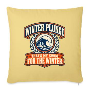 Winter Sprung Kaltwasser-challenge Schwimmfinisher - Sofakissenbezug 45 x 45 cm - Hellgelb - Vorne