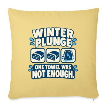 Winter Sprung Kaltwasser-challenge Schwimmfinisher - Sofakissenbezug 45 x 45 cm - Hellgelb - Vorne