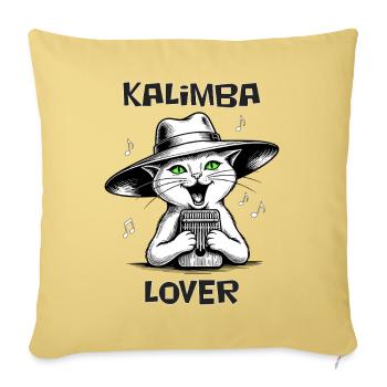 Katzenspiel Kalimba – Kalimba-Liebhaber - Sofakissenbezug 45 x 45 cm - Hellgelb - Vorne