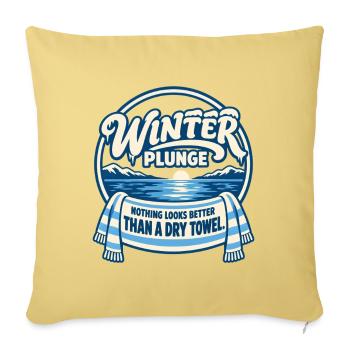 Winter Sprung Kaltwasser-challenge Schwimmfinisher - Sofakissenbezug 45 x 45 cm - Hellgelb - Vorne