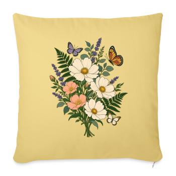 Pflanzenliebhaber Gärtnerin Geschenkidee Floristik - Sofakissenbezug 45 x 45 cm - Hellgelb - Vorne