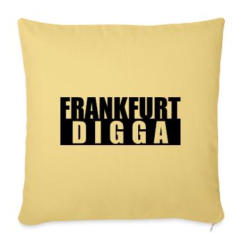 Frankfurt Digga - Freshes Design Lieblingsstadt - Sofakissenbezug 45 x 45 cm - Hellgelb - Vorne