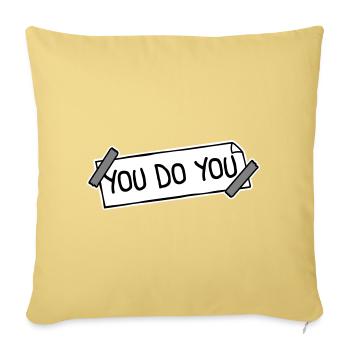 Tu fais ton drôle Confiance en toi Logo de la liberté - Housse de coussin décorative 45 x 45 cm - jaune délavé - Devant