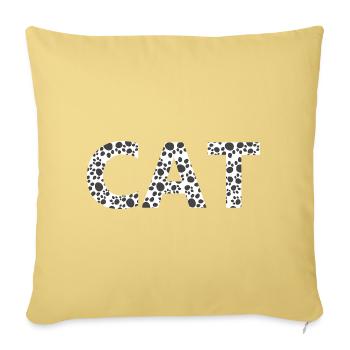 closing, Cat V2, Tier tatzen muster - Sofakissenbezug 45 x 45 cm - Hellgelb - Vorne