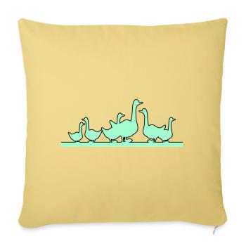 Ducks Geese - Sofa pillowcase 17,3'' x 17,3'' (45 x 45 cm) - washed yellow - Front