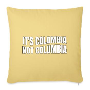 Colombia Not Columbia Colombian Flag Colombia - Sofa pillowcase 17,3'' x 17,3'' (45 x 45 cm) - washed yellow - Front