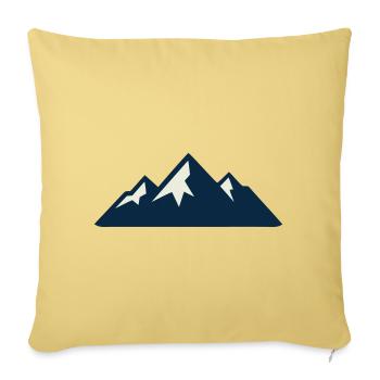 Gebirge Berge Silhouette - Sofakissenbezug 45 x 45 cm - Hellgelb - Vorne
