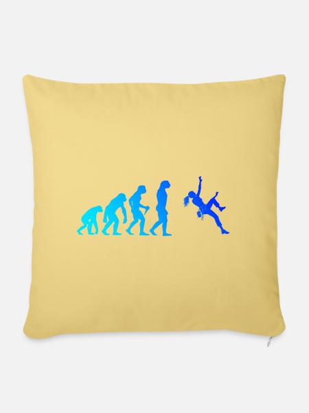 Die Bergsportlerinnen und Climbing passen zusammen - Sofakissenbezug 45 x 45 cm - Hellgelb
