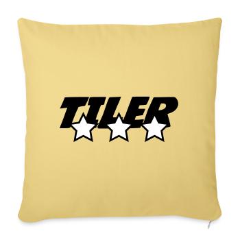 Tiler *** pro tile laying precision craft - Sofa pillowcase 17,3'' x 17,3'' (45 x 45 cm) - washed yellow - Front
