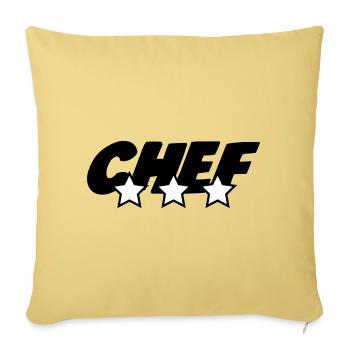 Chef - Kitchen - Cook - Sofa pillowcase 17,3'' x 17,3'' (45 x 45 cm) - washed yellow - Front